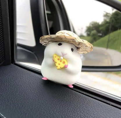 Car Decoration Hamster Car Accessories New Console Cute Doll Car Interior Pendant Car Decoration Cool Car Decoration