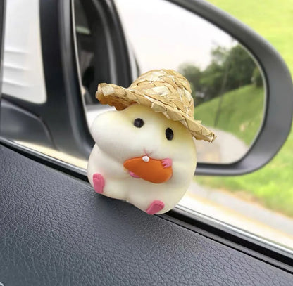Car Decoration Hamster Car Accessories New Console Cute Doll Car Interior Pendant Car Decoration Cool Car Decoration